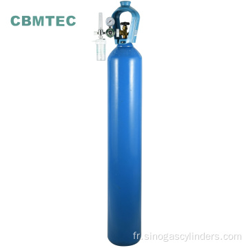 Cylindre à gaz à oxygène en acier médical